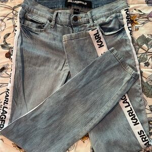 Karl Lagerfeld Women's Light Blue Skinny Jeans